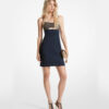 Fun Flirt Hot Black Satin Plisse Sleeveless